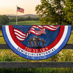 Flagwix American Flag - USA 250th Anniversary Semiquincentennial Non-Pleated Fan Flag