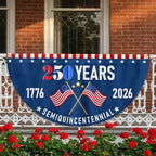 Flagwix American Flag - Flagwix America 250th Anniversary Non-Pleated Fan Flag