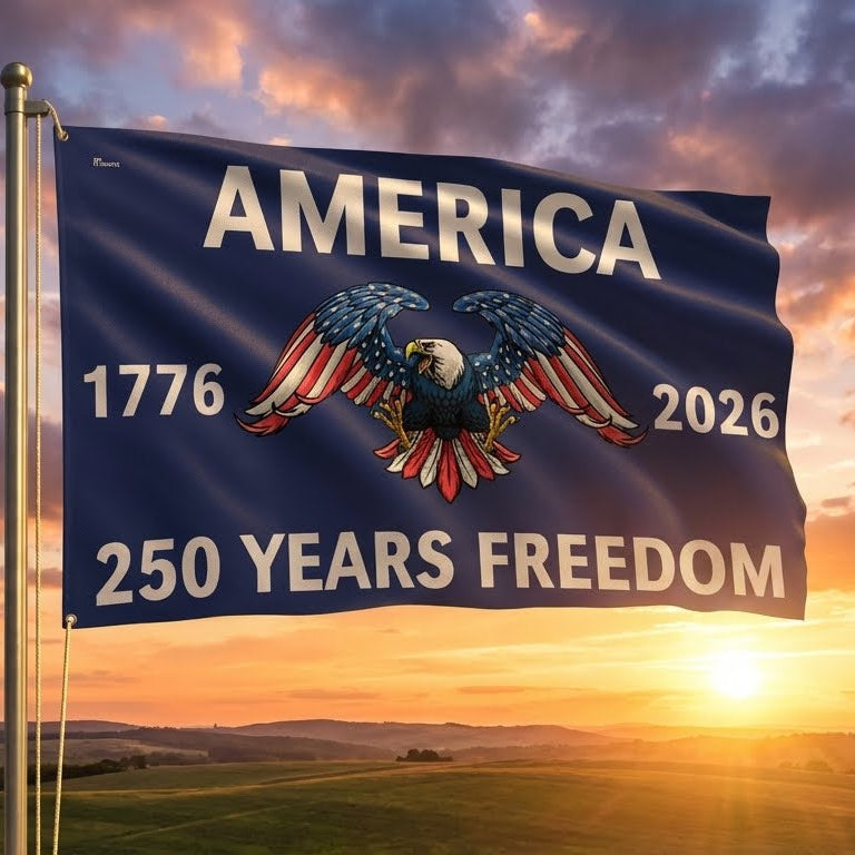 Flagwix American Flag - America 250th Anniversary Grommet Freedom 4th of july Flag