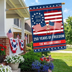 Personalized 250 Years of Freedom Flag, 250th Anniversary Decorative Flag