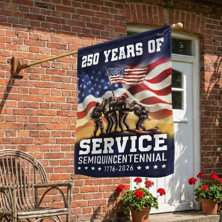 Flagwix American Flag Celebrating 250 Years of Service Veterans Day Semi quincentennial Patriotic Decor