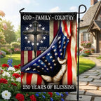 God Family Country Betsy Ross Patriotic 1776 2026 US 250 Flag