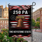 250 PA Philadelphia Keystone State Anniversary 1776 2026 American Flag