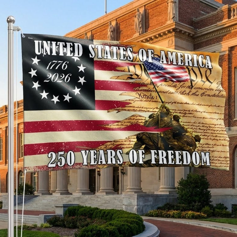 United States of America We The People Patriotic Grommet Flag for 250 Years