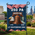 250 PA Philadelphia State Flag, 1776 2026 Let Independence Ring American Flag