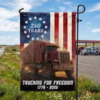 Patriot Trucker Flag, 250 Years Trucking for Freedom American Flag