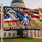 250 Years of Freedom Grommet Flag God Bless America