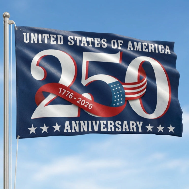 250 Years Patriotic Grommet Flag for the United States 1776 2026