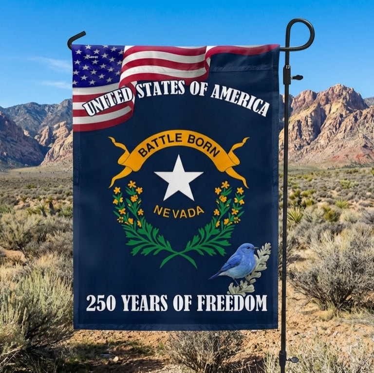 Nevada State Flag, 250 Years of Freedom Nevada State Decoration