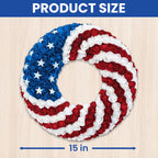 Patriotic Front Door Wreath for 250 Years of America Decoration