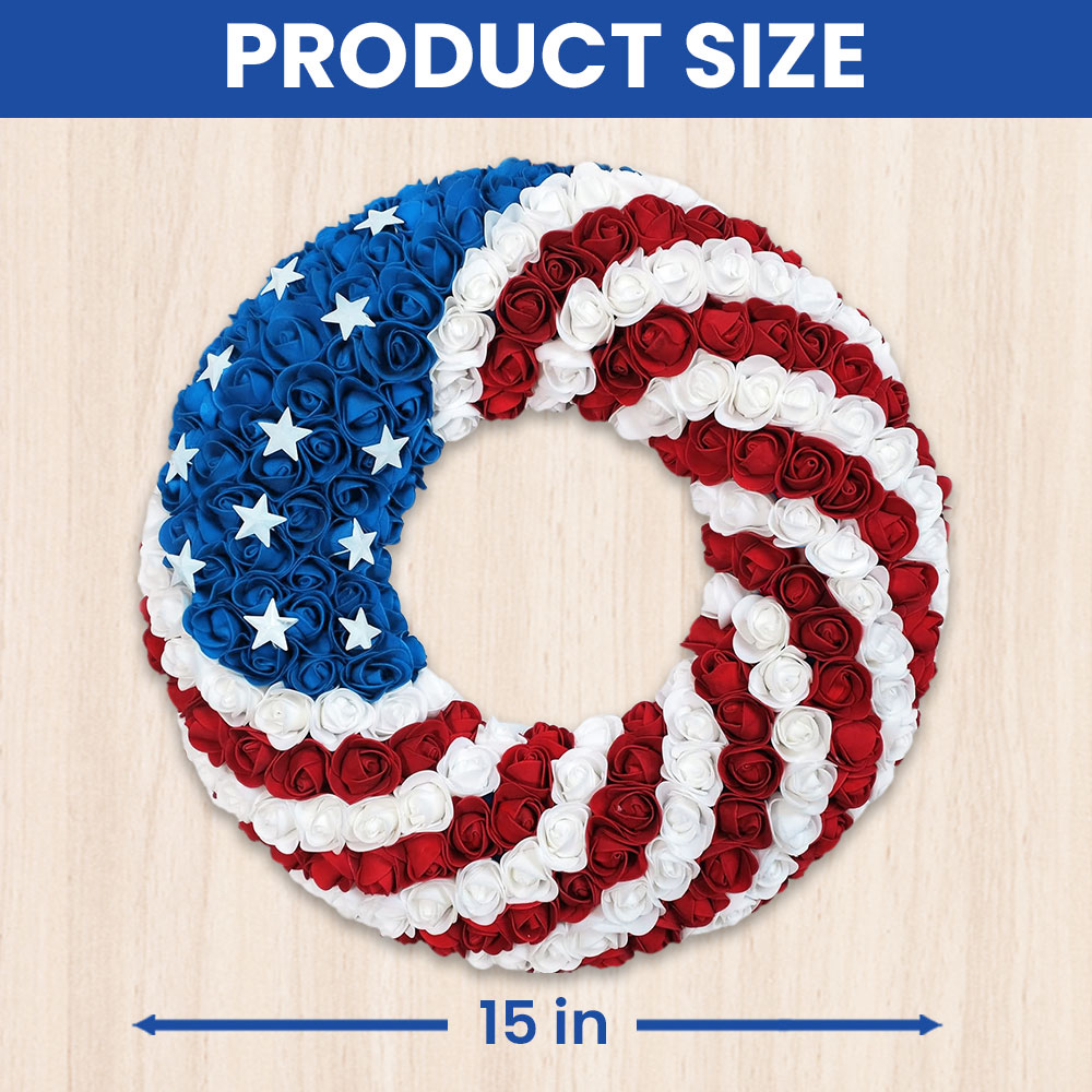 Patriotic Front Door Wreath for 250 Years of America Decoration