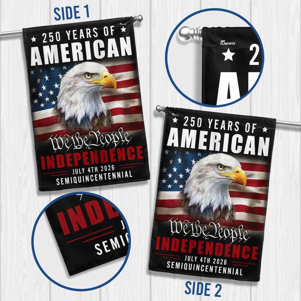 We The People Eagle Flag for July 4th America 250th Anniversary Decor