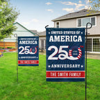 Personalized 250th Anniversary United States of America Decorative Flag