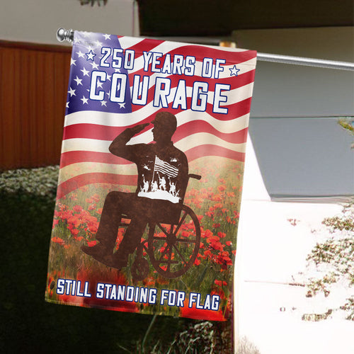250 Years of Courage Veteran Flag for Semiquincentennial and Veterans Day