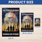 250 Years of Freedom Flag | Honoring Our Veterans Patriotic Eagle Flag
