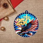 America 250th Anniversary Ornament | Patriotic Bald Eagle Christmas Ornament