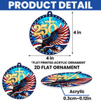 America 250th Anniversary Ornament | Patriotic Bald Eagle Christmas Ornament
