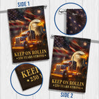 American Flag for Truckers – Keep On Rollin 250 Years Strong Decor