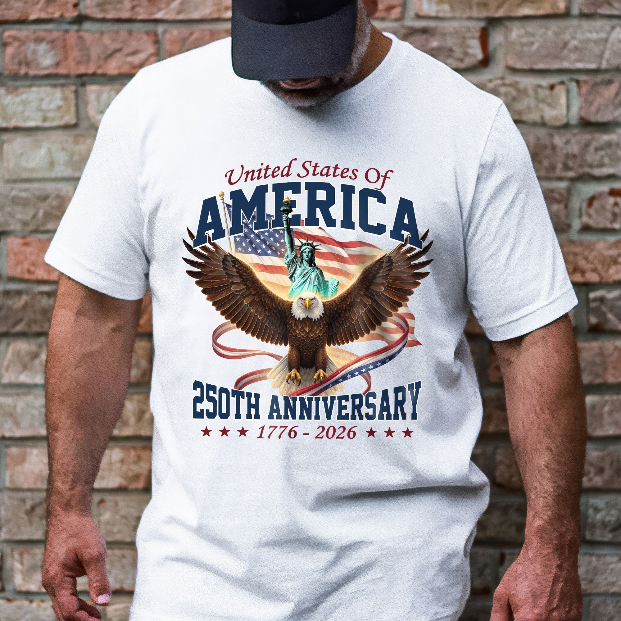 250th Anniversary Patriotic T-Shirt | American Eagle Liberty Tee