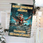 Christmas Patriotic America Flag Eagle Celebrating 250 Years of Liberty
