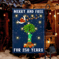 South Carolina 250th Christmas Solar LED Garden Flag Santa Eagle Decor