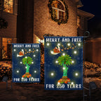 South Carolina 250th Christmas Solar LED Garden Flag Santa Eagle Decor