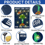 South Carolina 250th Christmas Solar LED Garden Flag Santa Eagle Decor