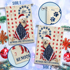 Patriotic Yellow Labrador Retriever Flag American 250th Christmas Decor