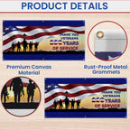 Thank You Veterans Fence Banner | Honoring 250 Years of American Freedom
