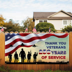 Thank You Veterans Fence Banner | Honoring 250 Years of American Freedom