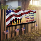 Thank You Veterans Fence Banner | Honoring 250 Years of American Freedom
