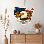 USA 250th Anniversary Suncatcher | Patriotic Eagle Liberty Hanging Decor