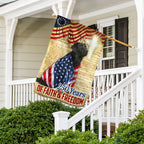 Black Labrador Patriotic Flag | 250 Years of Faith & Freedom Decor