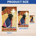 Black Labrador Patriotic Flag | 250 Years of Faith & Freedom Decor