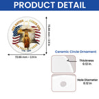 One Nation Under God Ornament Eagle Jesus Cross 250 Years Strong