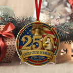 United States of America Patriotic Ornament, 250 Years Hanging Decor
