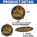 United States of America Patriotic Ornament, 250 Years Hanging Decor