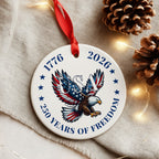 USA 250 Years of Freedom Eagle Ornament | Patriotic Christmas Decor