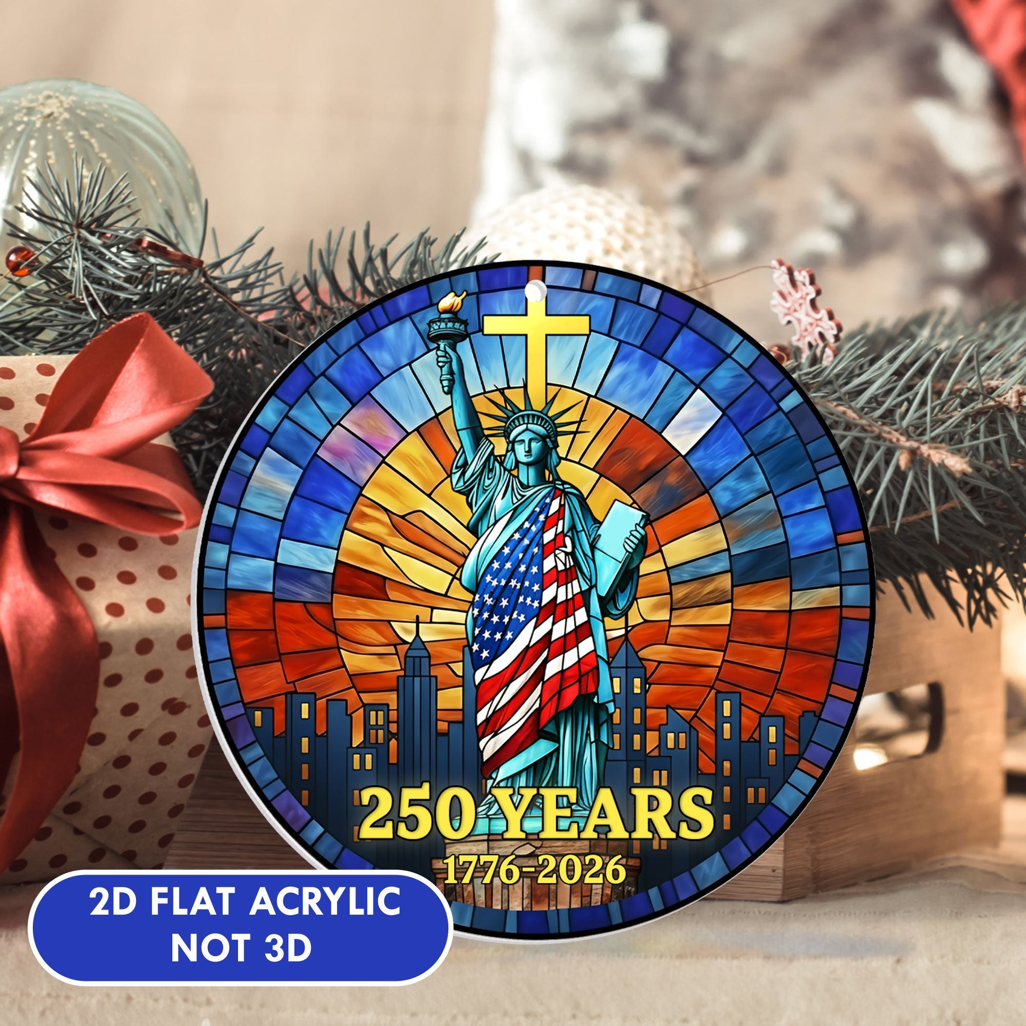 250th Anniversary Patriotic Ornament | Liberty 1776 2026 Independence Day