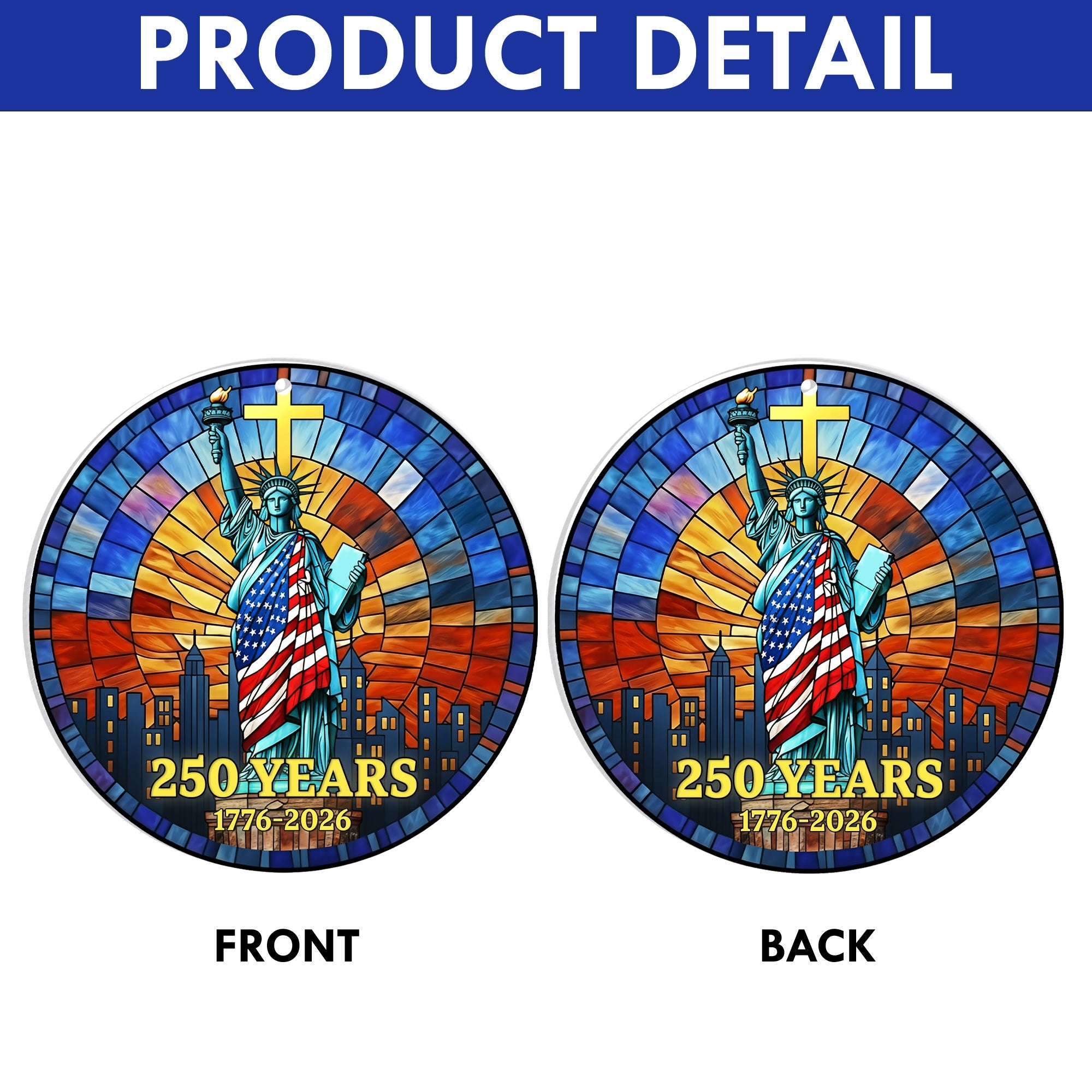 250th Anniversary Patriotic Ornament | Liberty 1776 2026 Independence Day