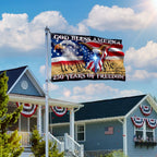 250 Years of Freedom Grommet Flag God Bless America