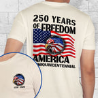 250 Years of Freedom T-Shirt | Patriotic American Eagle Anniversary Tee