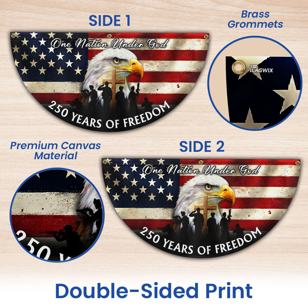 US Veterans 250 Years of Freedom Flag, Semiquincentennial 1776 2026 Fan Flag