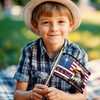 250 Years of Blessing Handheld Flag, Patriotic Eagle 1776 2026 Flag
