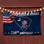 SC 250th Anniversary State Grommet Flag, South Carolina USA 1776–2026 Decor