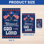 Patriotic 250 Years of America Blessed Nation 1776 2026 Flag
