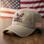 250th Anniversary USA Washed Cap | Patriot Embroidered American Flag