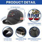 250th Anniversary USA Washed Cap | Patriot Embroidered American Flag