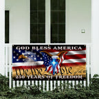 250 Years of Freedom Flag with God Bless America Patriotic Fence Banner