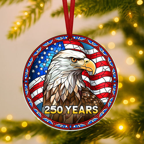 250 Years of America Patriotic Ornament | Eagle Independence Decor